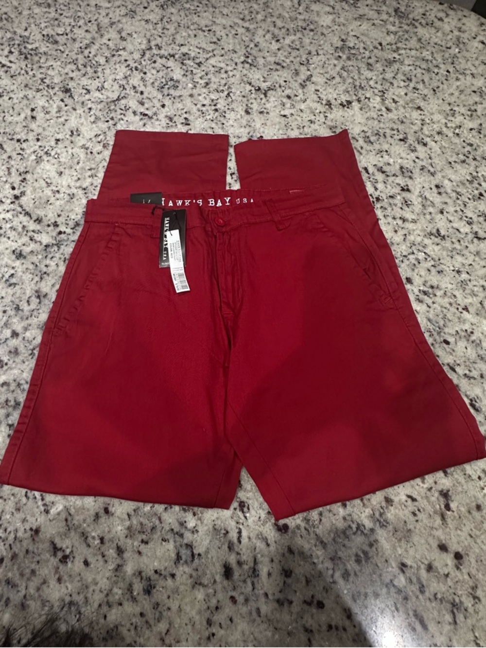 Hawk's Bay Red Casual Chino Pants